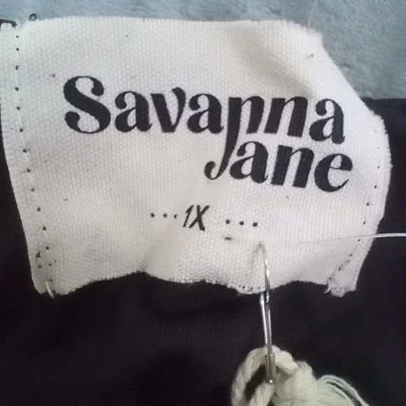 Savanna Jane Dress Womens 1X Black Chevron Striped Bohemian Tiered Midi Western - Picture 14 of 16